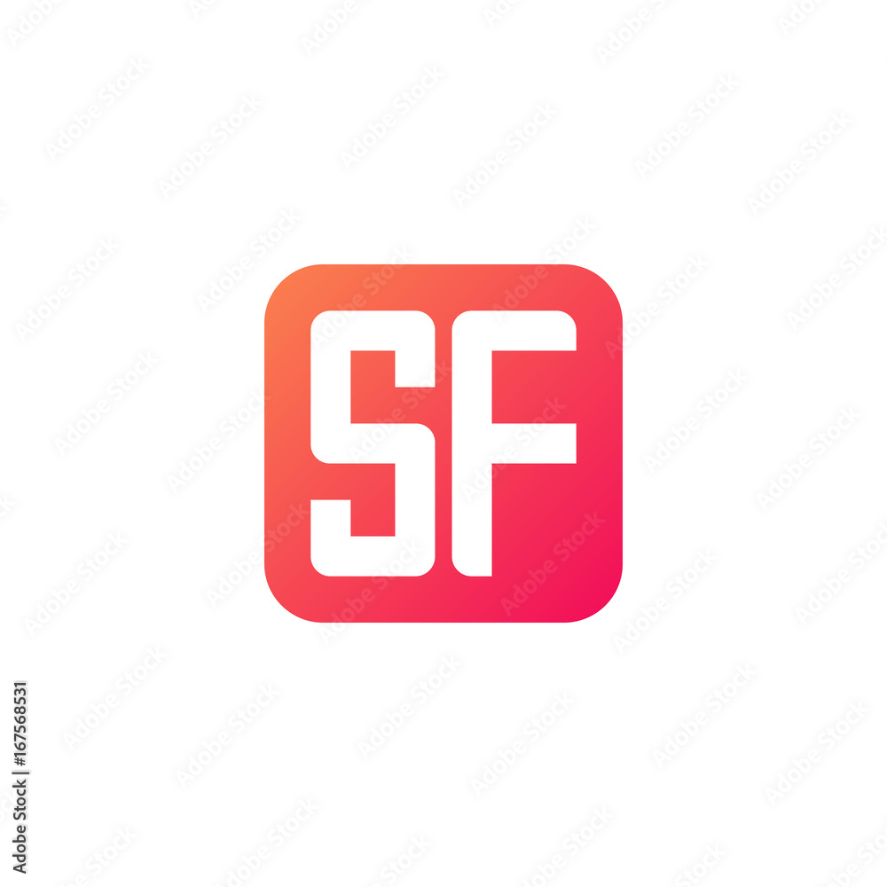 Initial letter SF, rounded letter square logo, modern gradient red color
Initial letter SF, rounded letter square logo, modern gradient red color