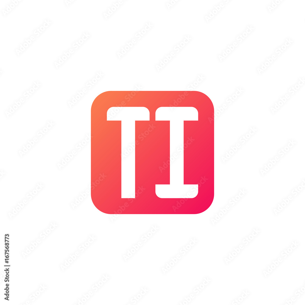 Initial letter TI, rounded letter square logo, modern gradient red color
Initial letter TI, rounded letter square logo, modern gradient red color