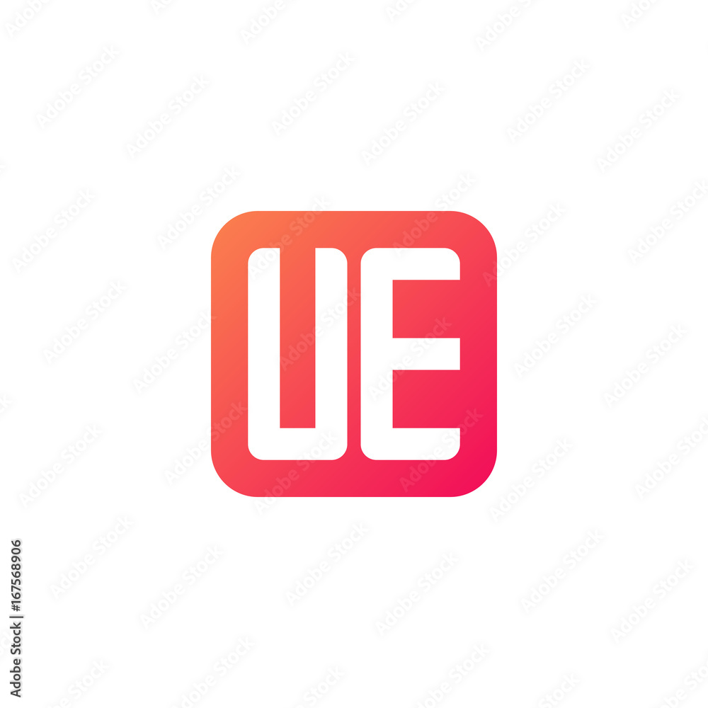 Initial letter UE, rounded letter square logo, modern gradient red color
Initial letter UE, rounded letter square logo, modern gradient red color
