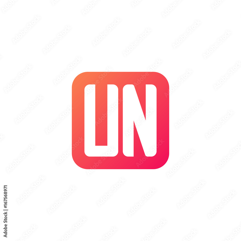 Initial letter UN, rounded letter square logo, modern gradient red color
Initial letter UN, rounded letter square logo, modern gradient red color