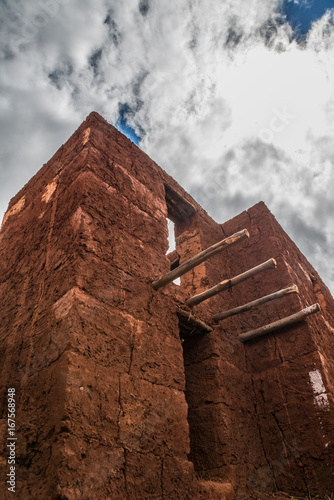 Adobe house in Antananarivo without roof