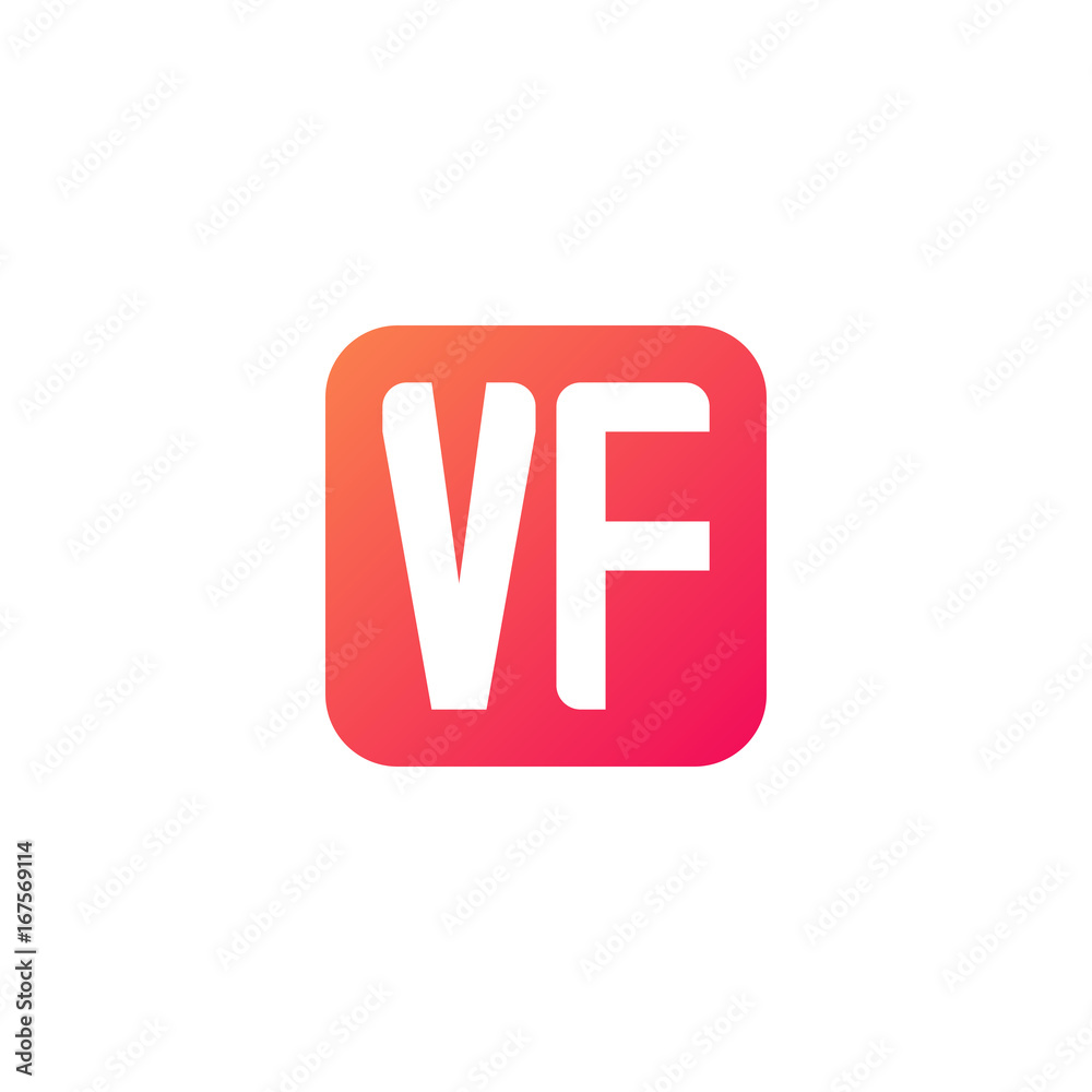 Initial letter VF, rounded letter square logo, modern gradient red color
Initial letter VF, rounded letter square logo, modern gradient red color
