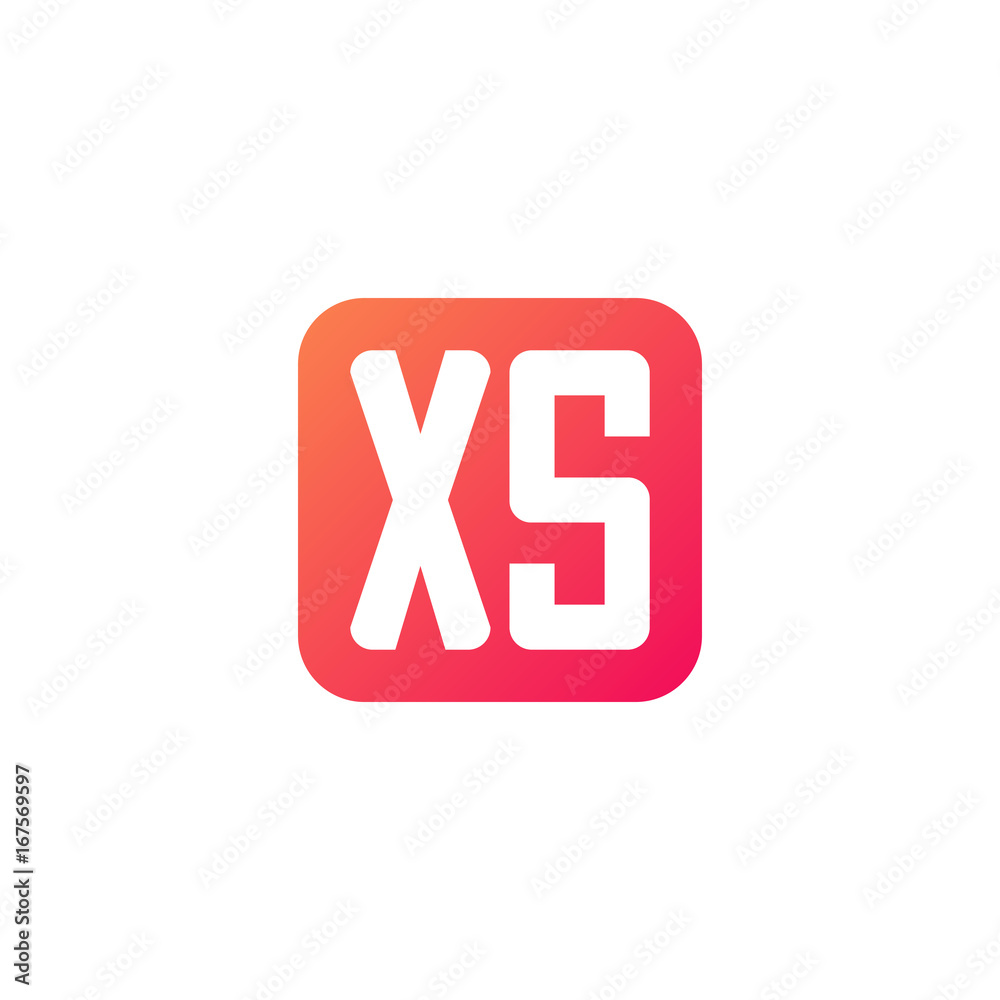 Initial letter XS, rounded letter square logo, modern gradient red color
Initial letter XS, rounded letter square logo, modern gradient red color