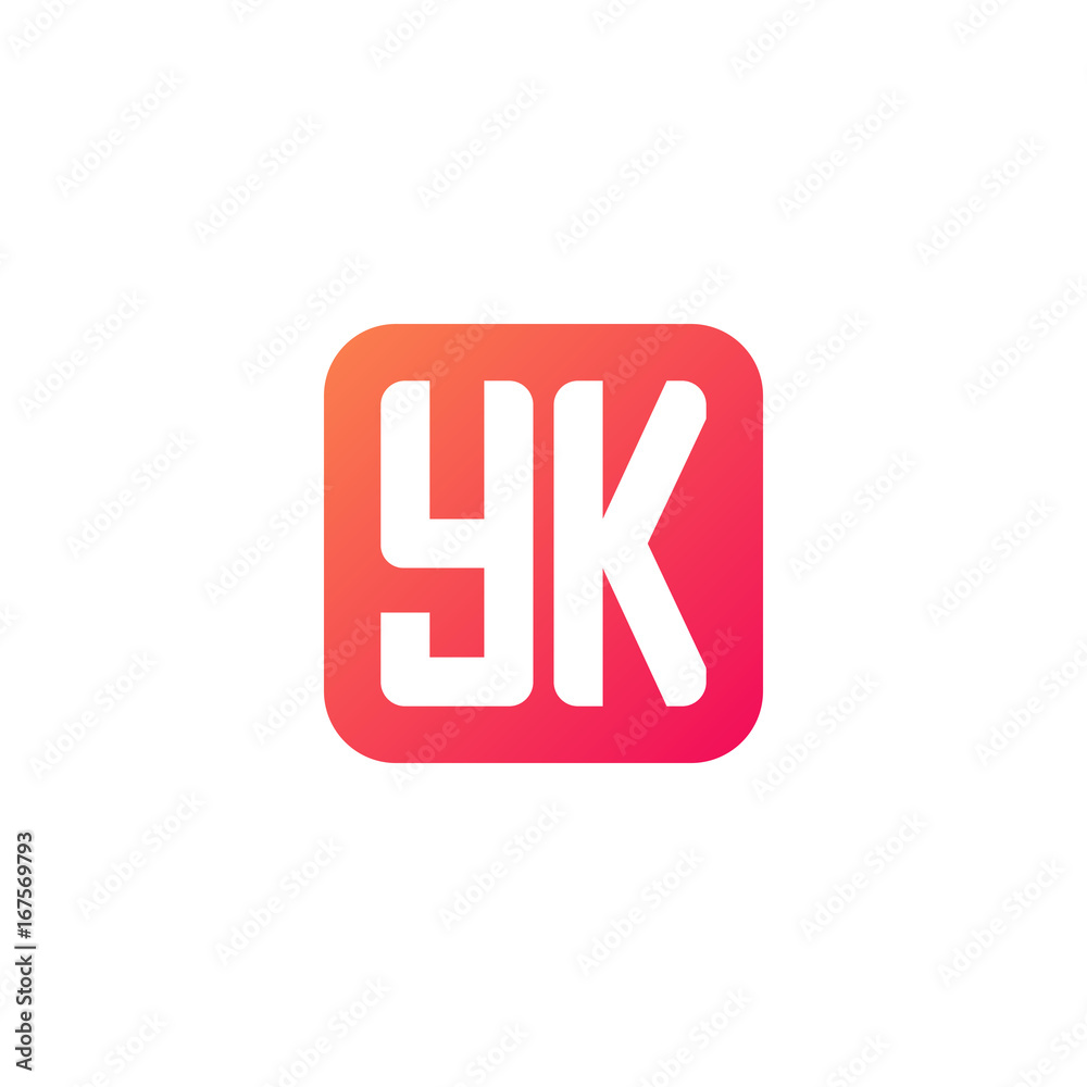 Initial letter YK, rounded letter square logo, modern gradient red color
Initial letter YK, rounded letter square logo, modern gradient red color