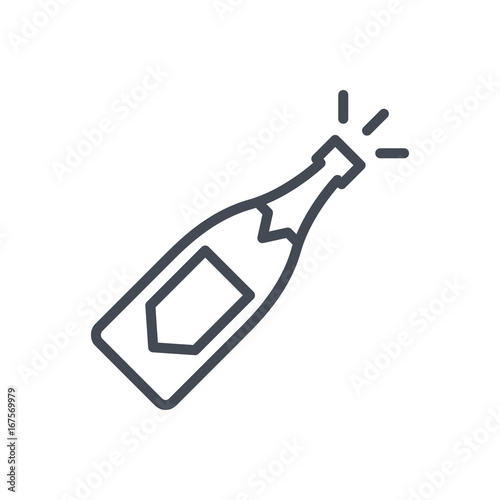Wedding colored icon champaign