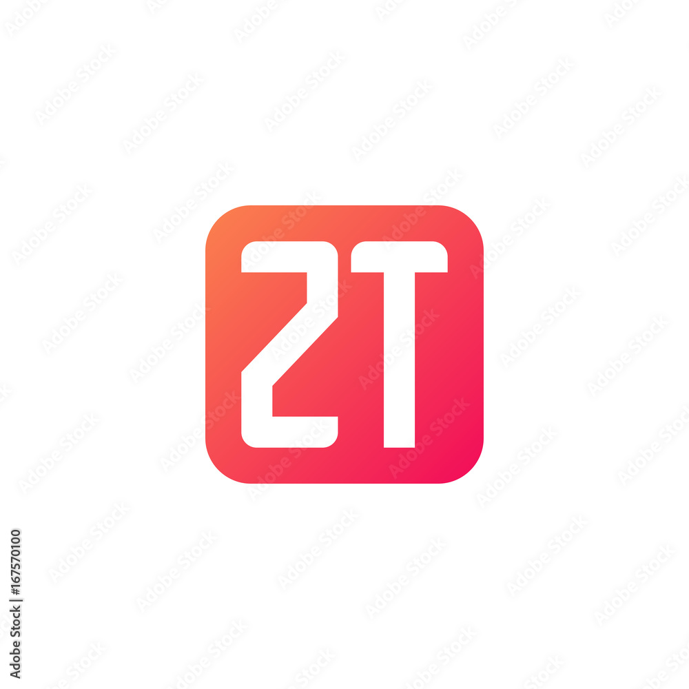 Initial letter ZT, rounded letter square logo, modern gradient red color
Initial letter ZT, rounded letter square logo, modern gradient red color
