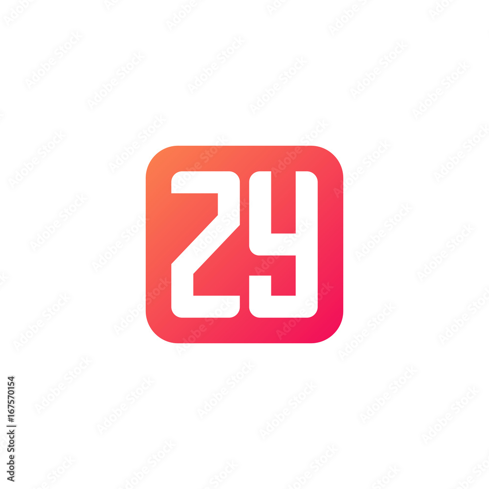 Initial letter ZY, rounded letter square logo, modern gradient red color
Initial letter ZY, rounded letter square logo, modern gradient red color