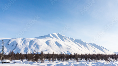 Mountain  morning  winter  snow landscape