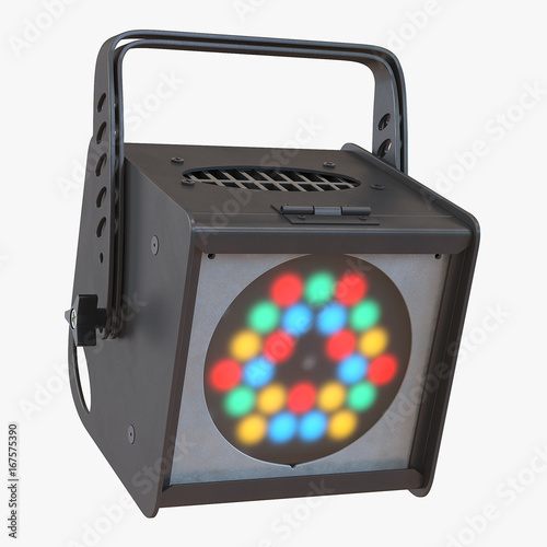 LED Par Can Light on white. 3D illustration photo