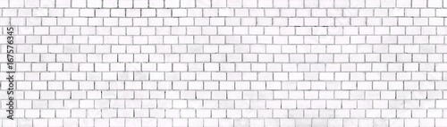 White brick wall background texture of stone blocks light, panorama