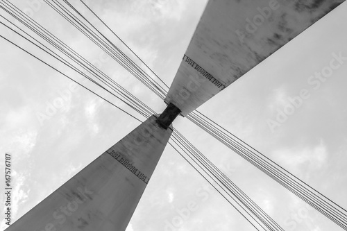 Wallpaper Mural Metal bridge tower in black and white Torontodigital.ca