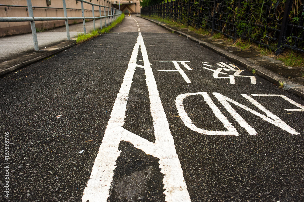 Obraz premium The bicycle path forwards