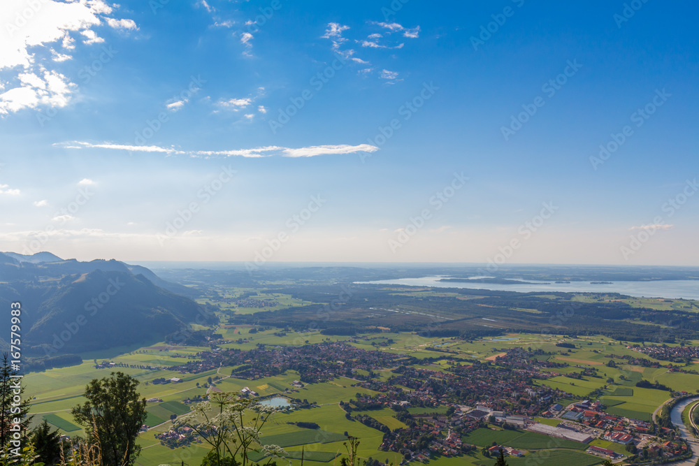 View on Lake Chiemsee from Schnappenkirche at Staudach Egerndach