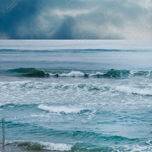 stormy day on beach © jokerpro