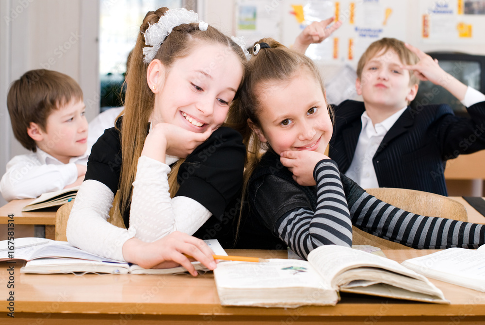 Education concept - School Students at the class - Back to school Education concept - School Students at the class - Back to school