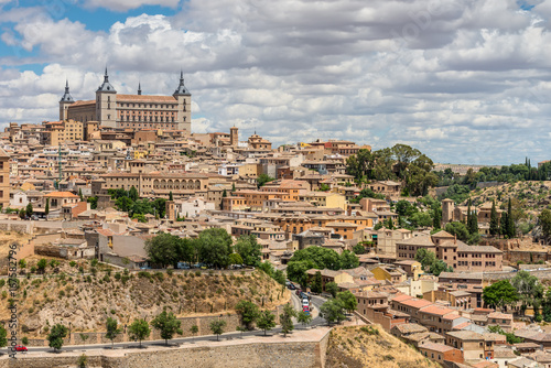 Toledo cityscape with Alcazar in Spain