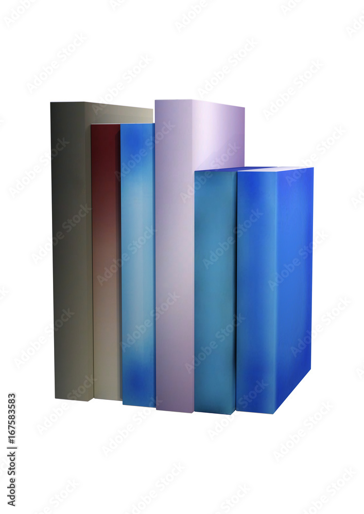 3D Rendering Books on White 3D Rendering Books on White