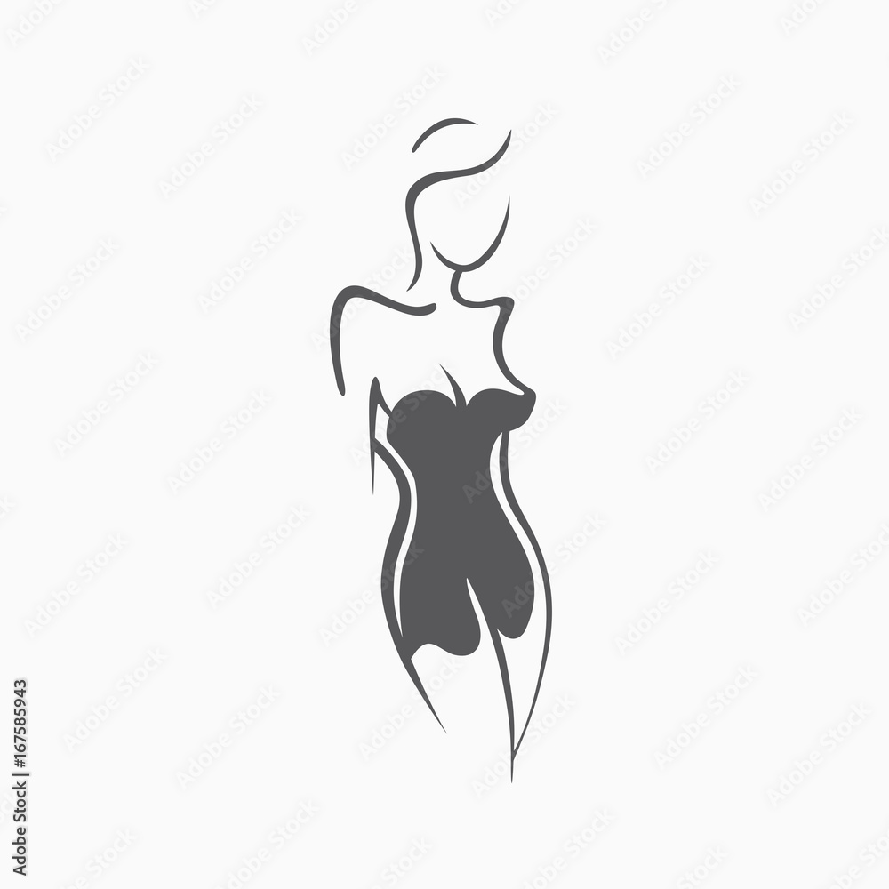 Sexy fitness figure of a girl in the evening dress. Intimate sexy lady, model in a pose. Lovely elastic ass bikini zone. Drawn graphics for design, background Sexy fitness figure of a girl in the evening dress. Intimate sexy lady, model in a pose. Lovely elastic ass bikini zone. Drawn graphics for design, background