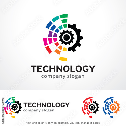 Technology Logo Template Design Vector, Emblem, Design Concept, Creative Symbol, Icon