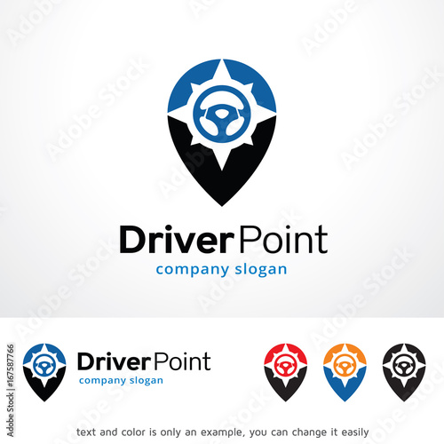Free Download Driver Point Logo Template Design Vector, Emblem, Design Concept, Creative Symbol, Icon - GFXLoad