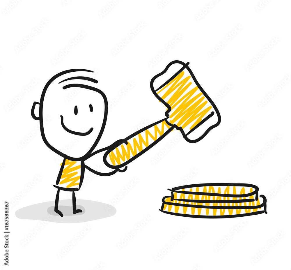 Strichfiguren / Strichmännchen: Richter, Auktion. (Nr. 56)