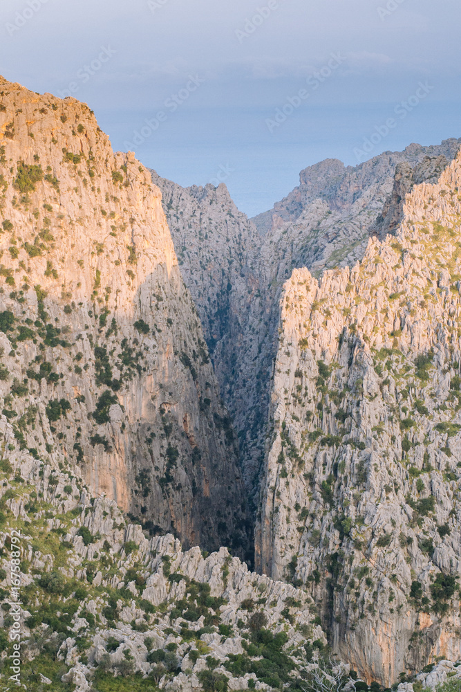Fototapeta premium mediterranean mountains against blue sky