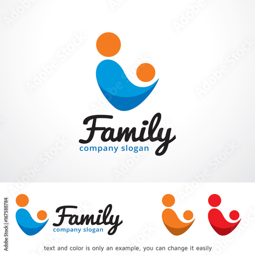 Family Logo Template Design Vector, Emblem, Design Concept, Creative Symbol, Icon