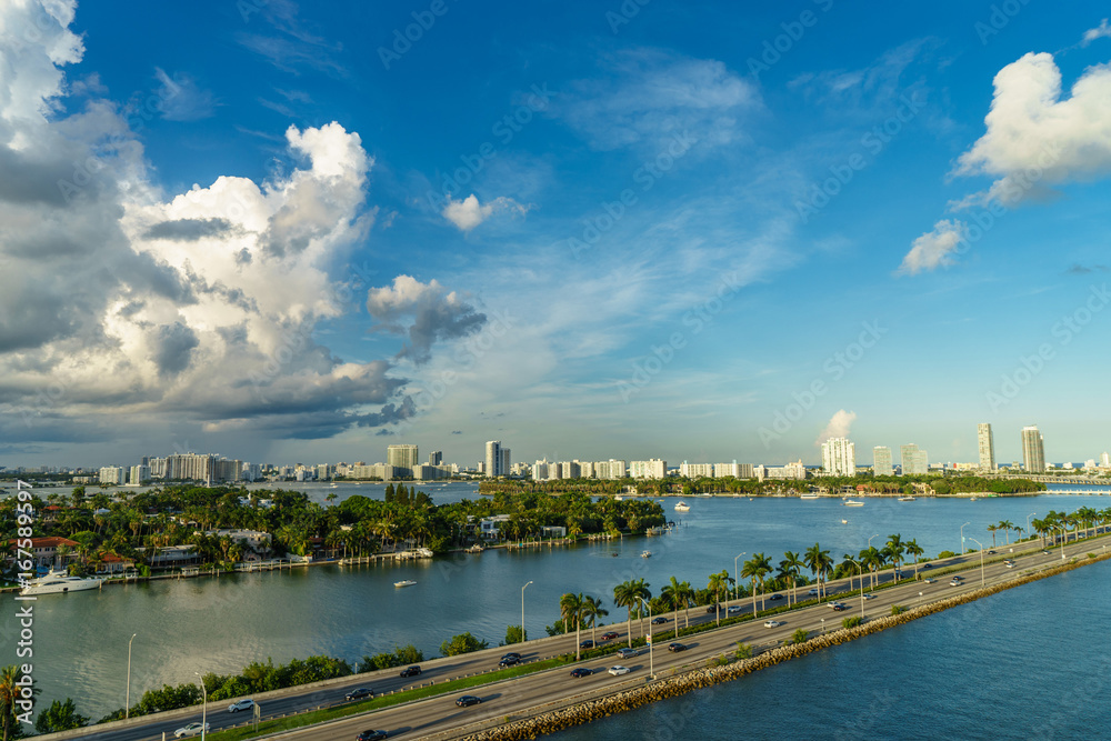 View of the Miami from a cruise liner View of the Miami from a cruise liner