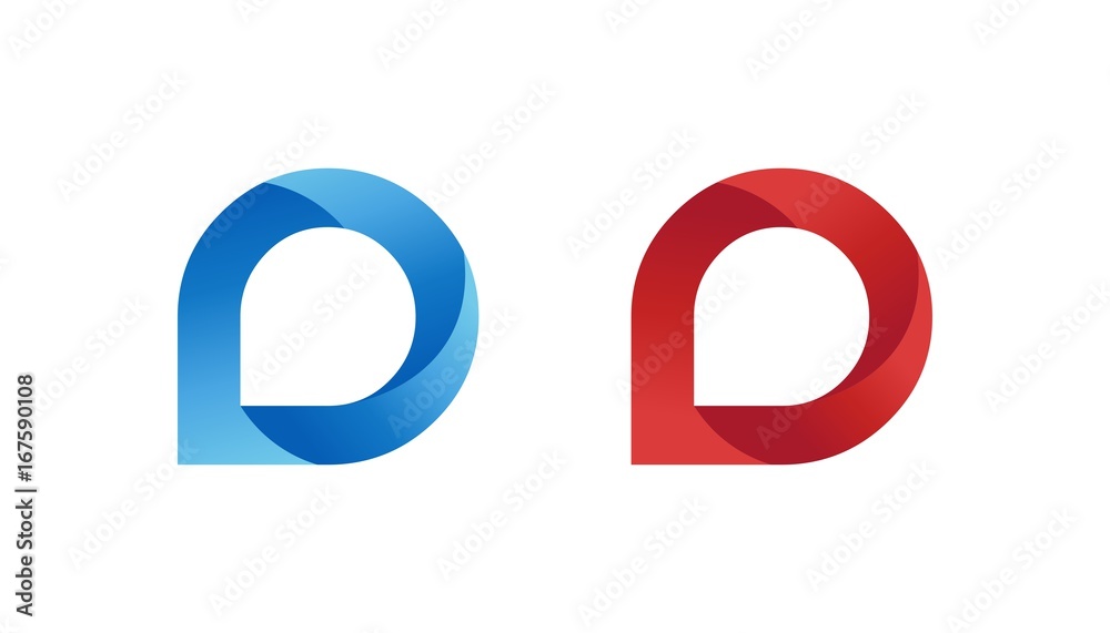 Gradient Letter D Gradient Letter D