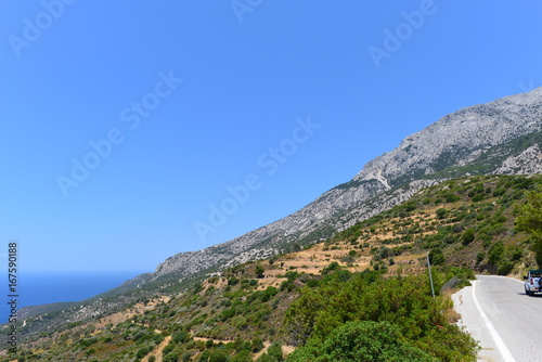 Bergstrasse Insel Samos  photo