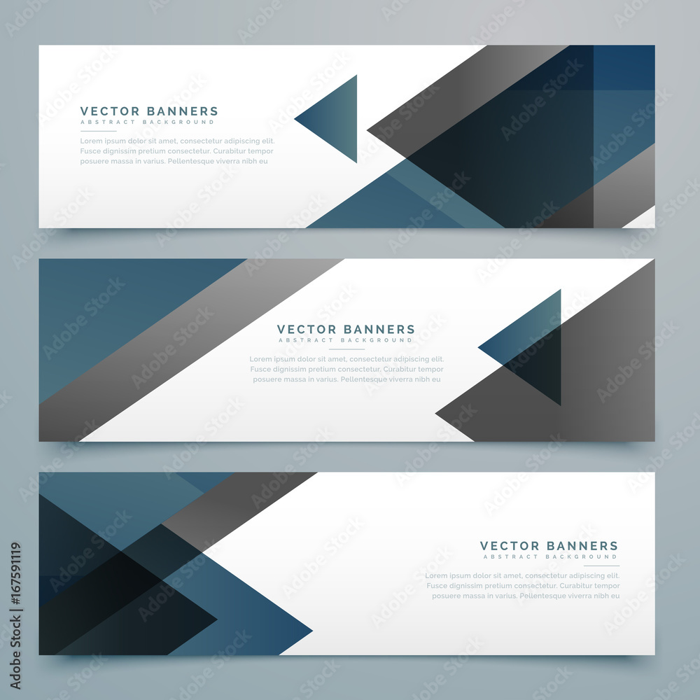 Fototapeta premium vector abstract horizontal business banner set