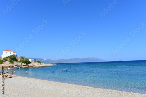 Limnionas Strand in Westsamos   Ost  g  is - Griechenland   