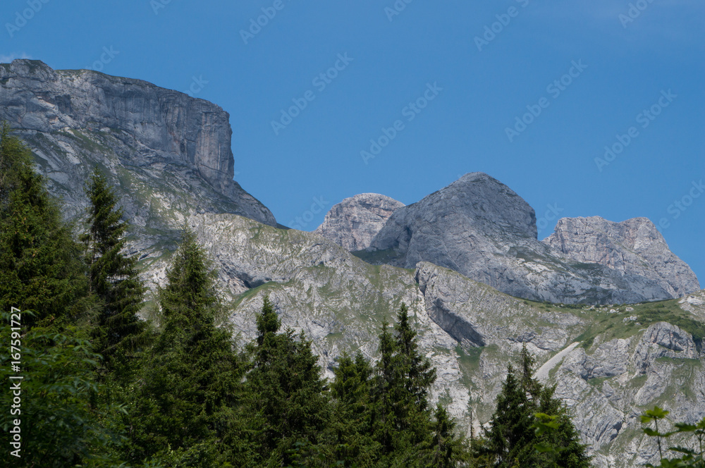 Imposing mountain peaks in the Austrian Alps Imposing mountain peaks in the Austrian Alps
