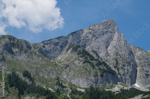 Imposing mountain peak in the Austrian Alps