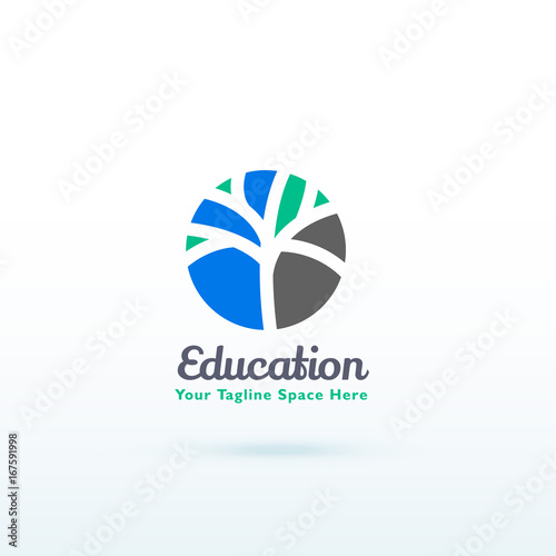 Free Download education or skill logo concept with creative tree design - GFXLoad