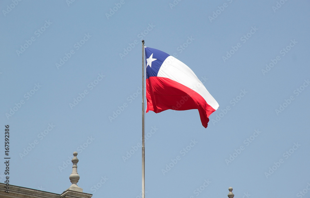 Fototapeta premium Flags of Chile, Chile