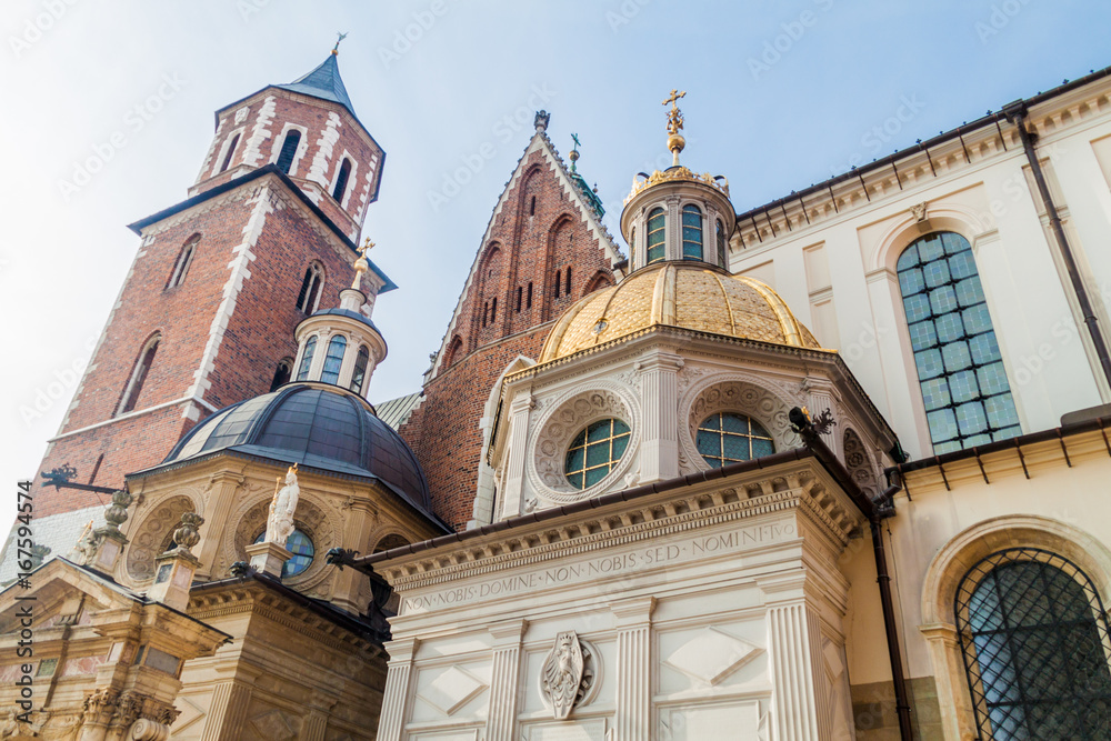 Obraz premium Cathedral at the Wawel castle in Krakow, Poland