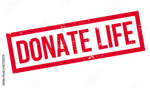 Donate Life rubber stamp. Grunge design with dust scratches. Effects can be easily removed for a clean, crisp look. Color is easily changed.