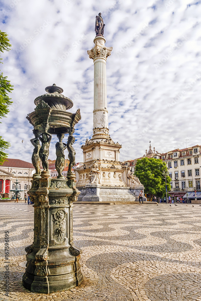 Fototapeta premium Rossio Square in Lisbon, Portugal