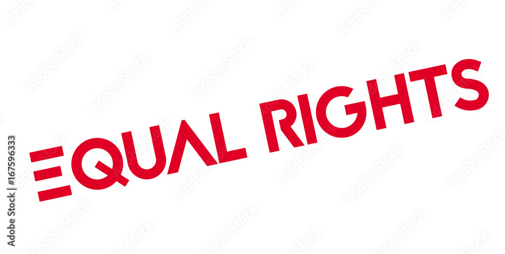 Equal Rights rubber stamp. Grunge design with dust scratches. Effects can be easily removed for a clean, crisp look. Color is easily changed.