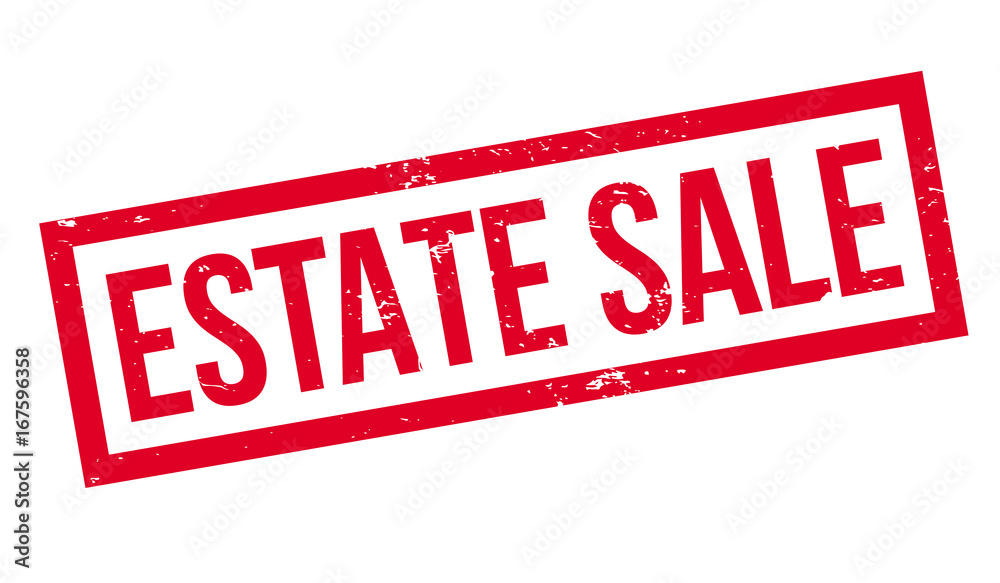 Estate Sale rubber stamp. Grunge design with dust scratches. Effects can be easily removed for a clean, crisp look. Color is easily changed. Estate Sale rubber stamp. Grunge design with dust scratches. Effects can be easily removed for a clean, crisp look. Color is easily changed.