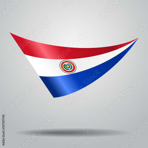 Paraguayan flag background. Vector illustration.