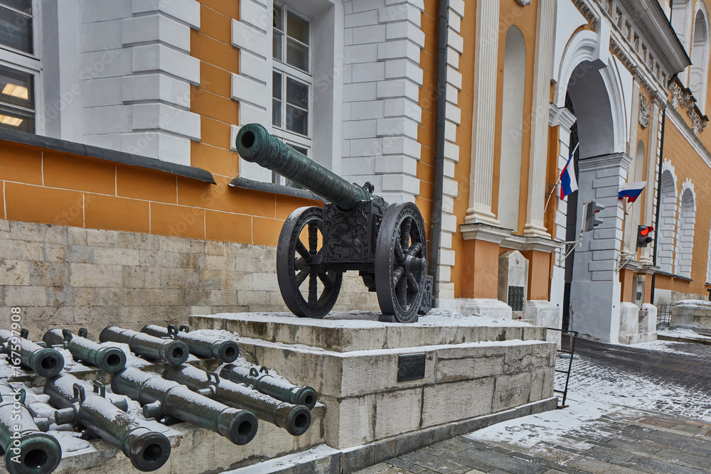 Ancient war weapons in Kremlin, Moscow