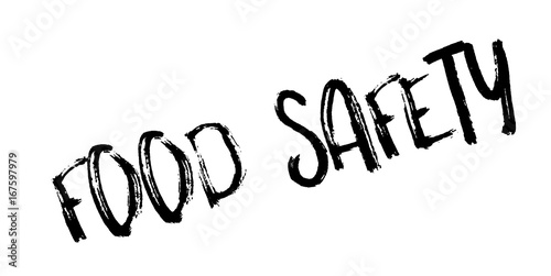 Food Safety rubber stamp. Grunge design with dust scratches. Effects can be easily removed for a clean, crisp look. Color is easily changed.
