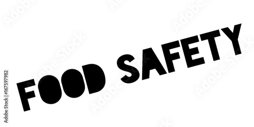 Food Safety rubber stamp. Grunge design with dust scratches. Effects can be easily removed for a clean, crisp look. Color is easily changed.