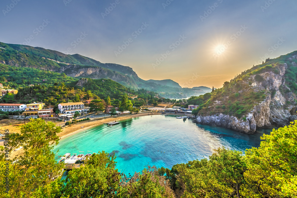 Palaiokastritsa beach on Corfu islands, Greece.