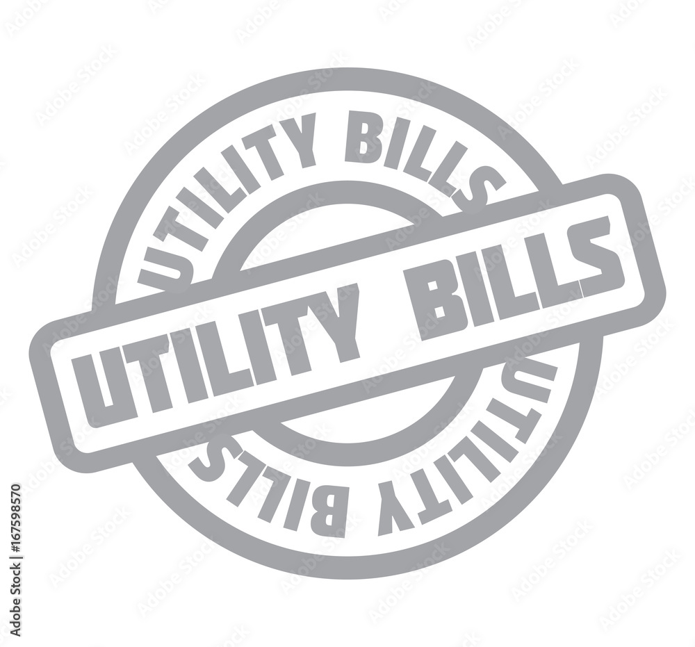Utility Bills rubber stamp. Grunge design with dust scratches. Effects can be easily removed for a clean, crisp look. Color is easily changed. Utility Bills rubber stamp. Grunge design with dust scratches. Effects can be easily removed for a clean, crisp look. Color is easily changed.
