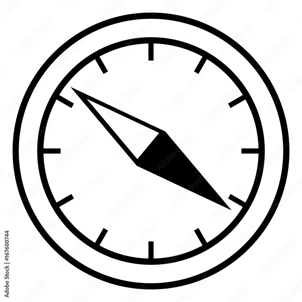 Vector Single Geographic Compass Icon Vector Single Geographic Compass Icon