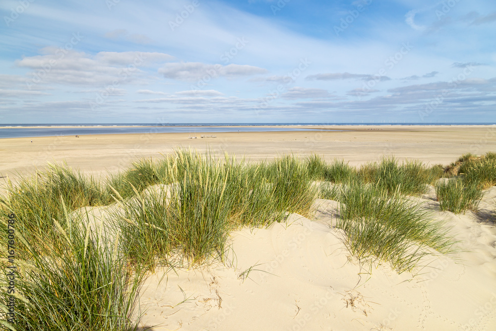 Dünenlandschaft auf Insel Borkum. Nordsee Ostfriesland. Stock Photo ...