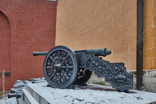 Ancient war weapons in Kremlin, Moscow